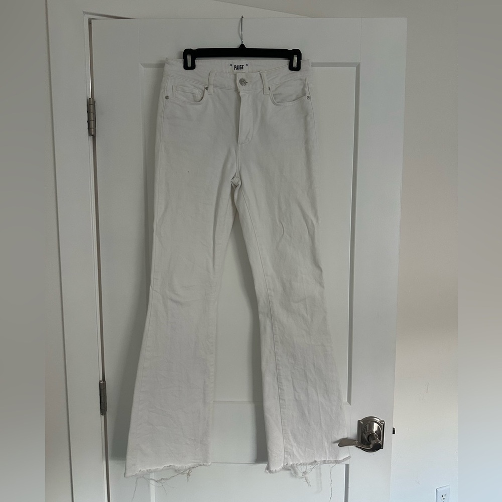 PAIGE White Flare & Wide Leg Jeans